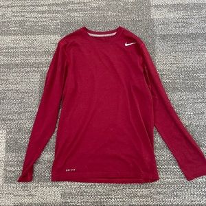 Nike Dri-Fit long-sleeve t-shirt Men’s. Red, size small